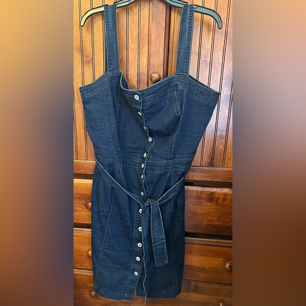 INC International Concepts Blue Denim Jean Dress Size 18